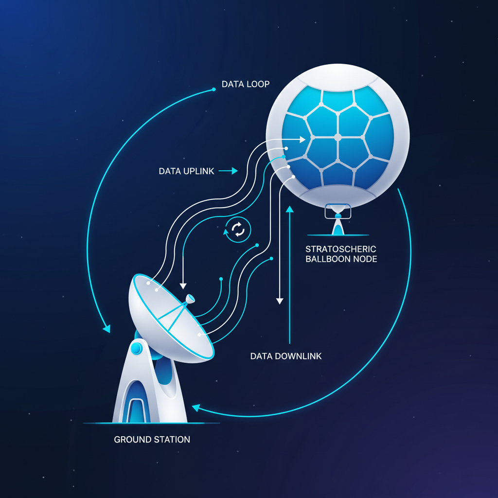 Technical diagram of the Sky Cloud downlink loop